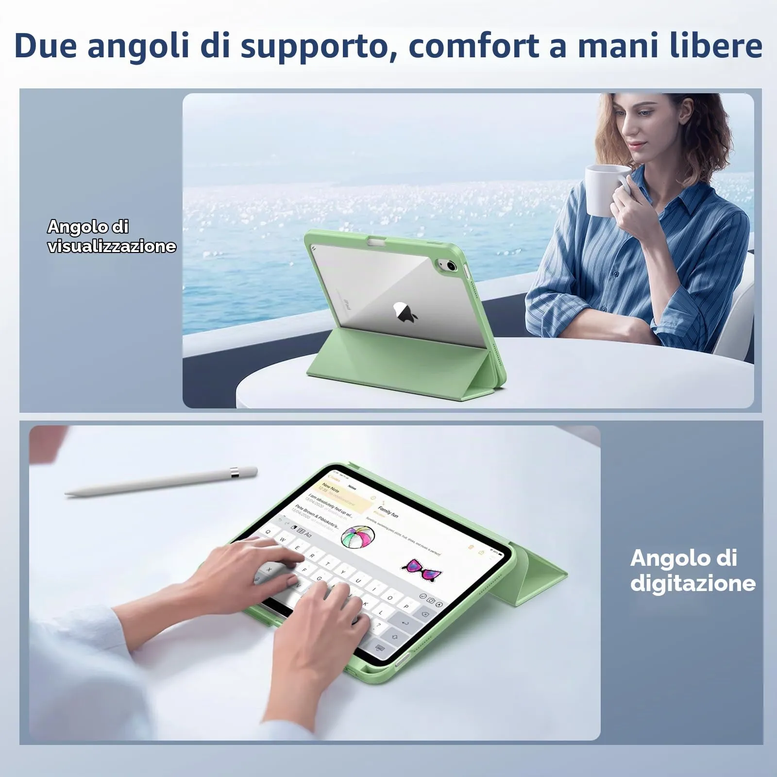 TiMOVO Cover per iPad 11ª Gen 11" e 10ª Gen 10,9", Verde - immagine 7