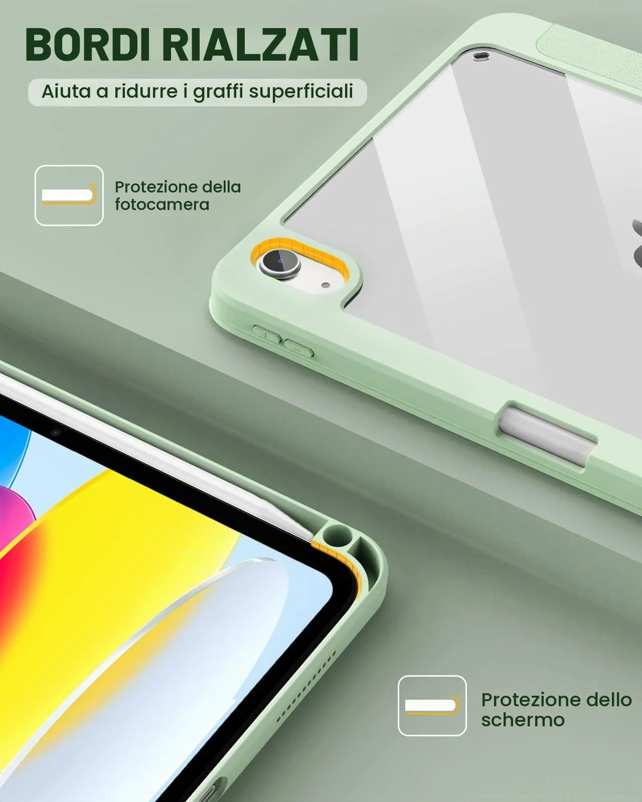 TiMOVO Cover per iPad 11ª Gen 11" e 10ª Gen 10,9", Verde - immagine 9