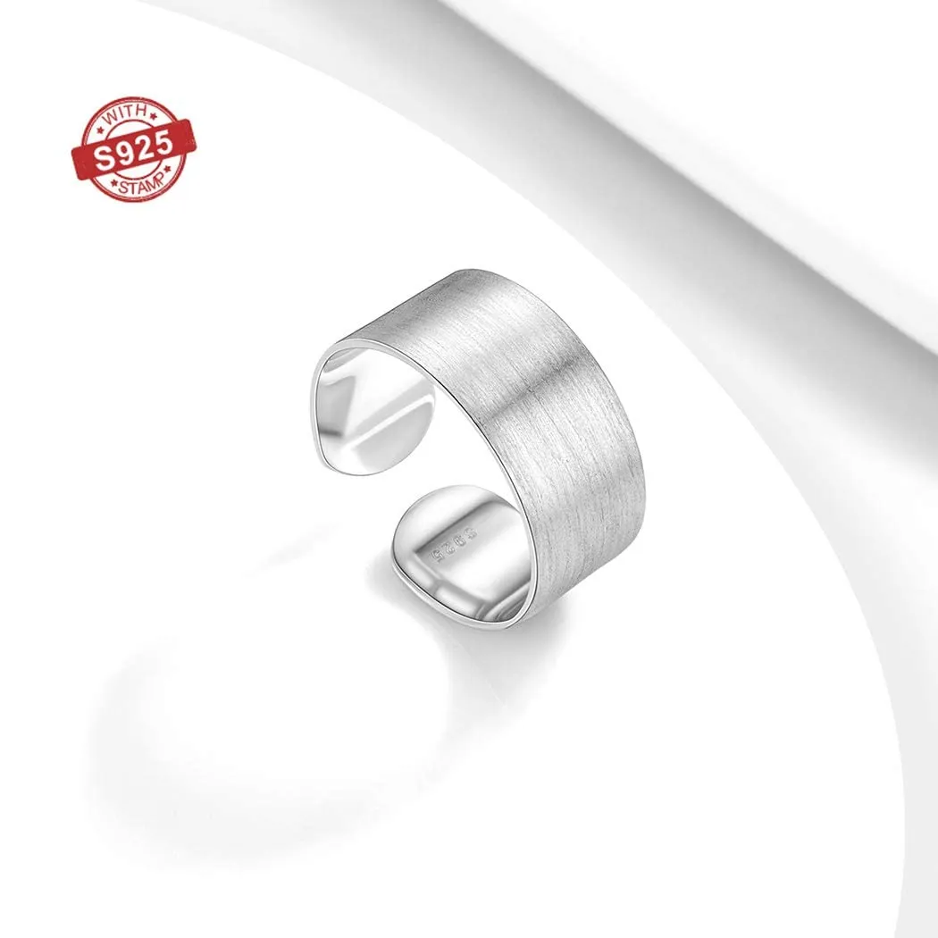 PROSILVER Anello Argento 925, Larghezza 10mm, Taglia Regolabile 12-27 - immagine 5