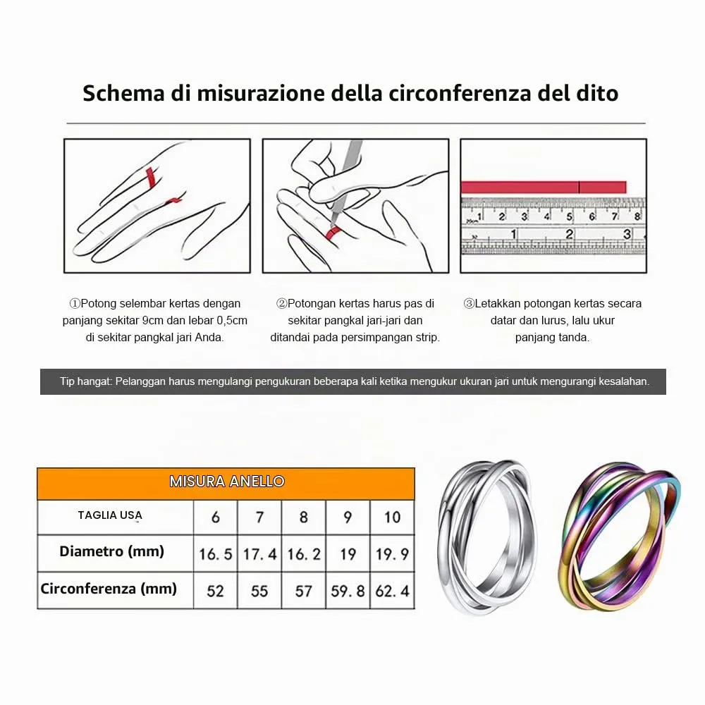 QKEPCY Anello Intrecciati Nodo in Acciaio Inossidabile Spinner per Donna, Fidget Anxiety Ring Antistress Fascia Pace Gioielli - immagine 7