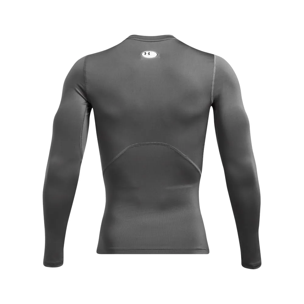 Under Armour HeatGear Armour Compression Long Sleeve - Castlerock/White, M - immagine 4