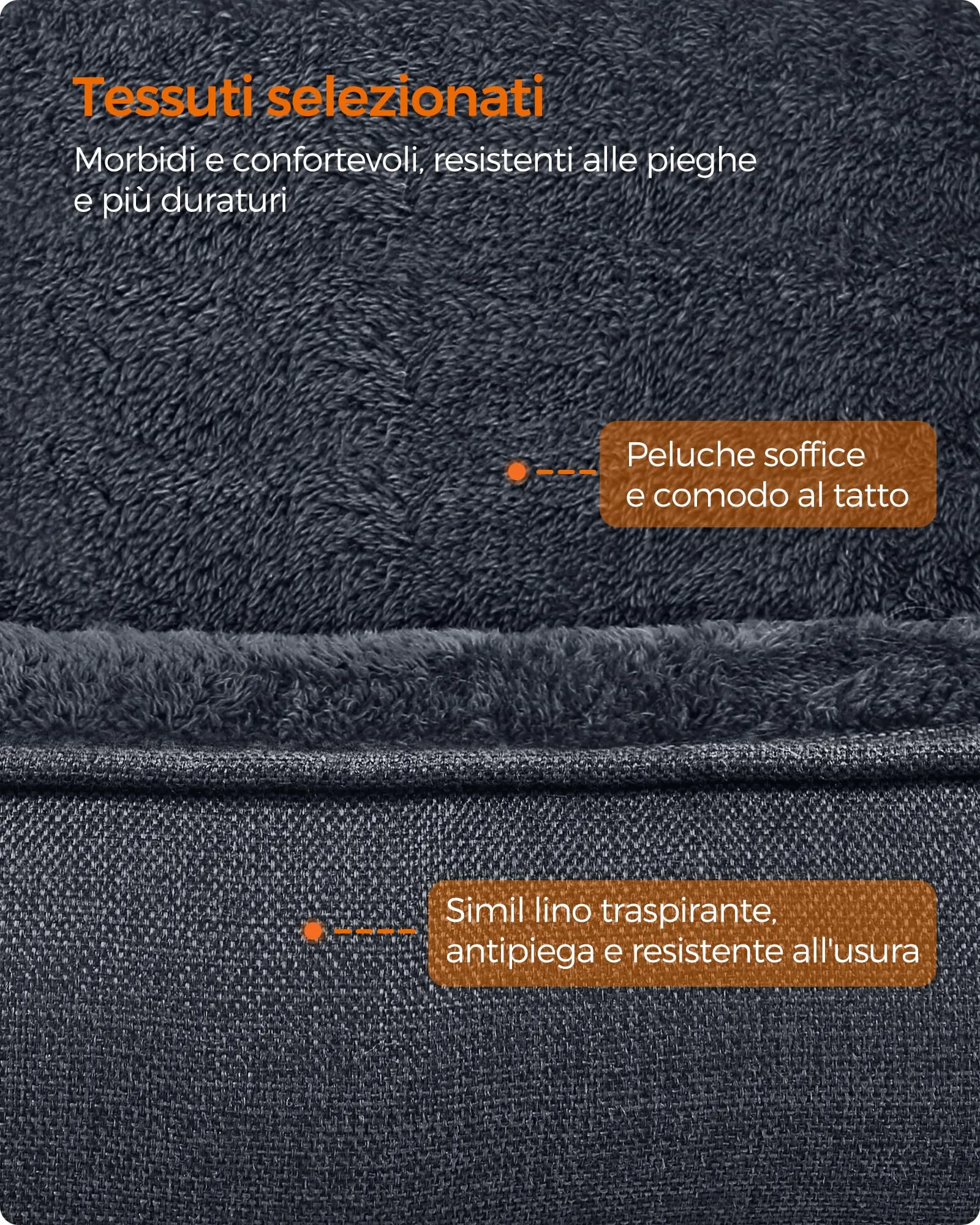 Feandrea Cuccia per Cani XXL, 120 x 90 x 30 cm, Simil Lino - immagine 4