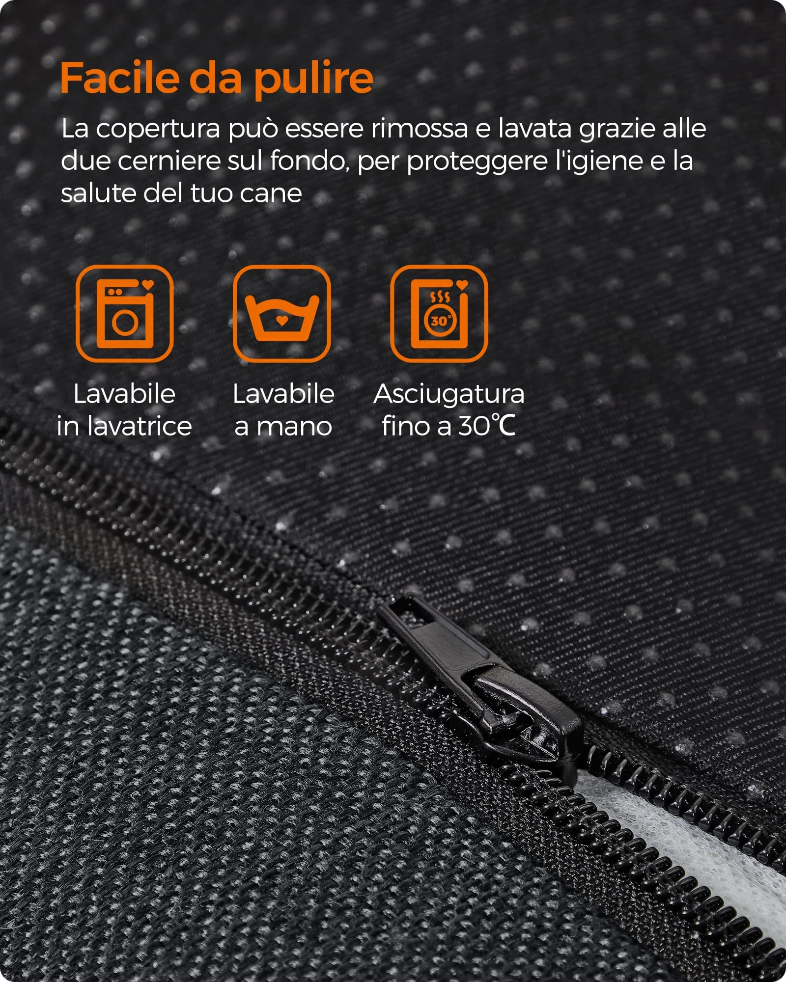 Feandrea Cuccia per Cani XXL, 120 x 90 x 30 cm, Simil Lino - immagine 6