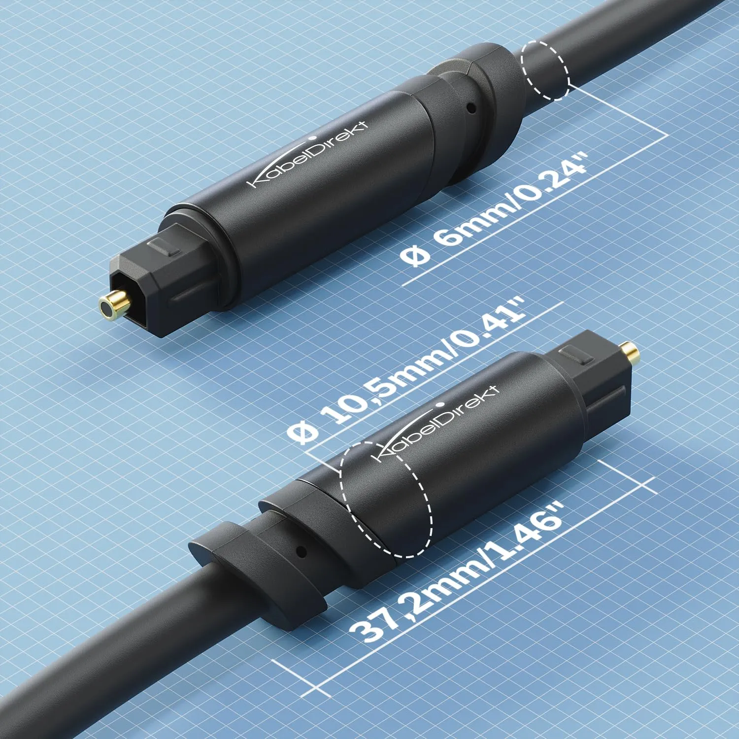 KabelDirekt TOSLINK Cable, 1.5m, Black - immagine 5