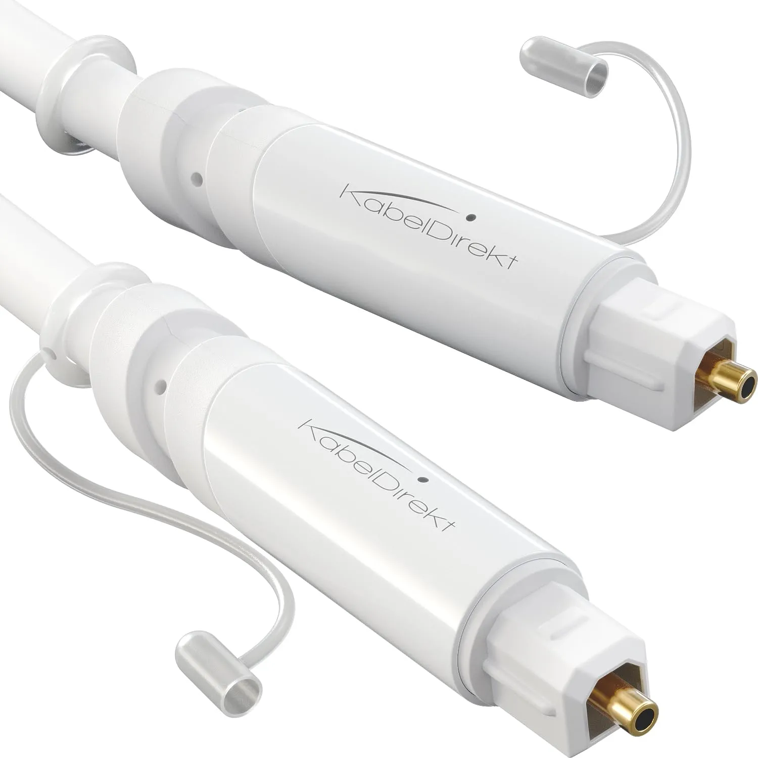 KabelDirekt TOSLINK Cable, 2.0m, White - immagine 1
