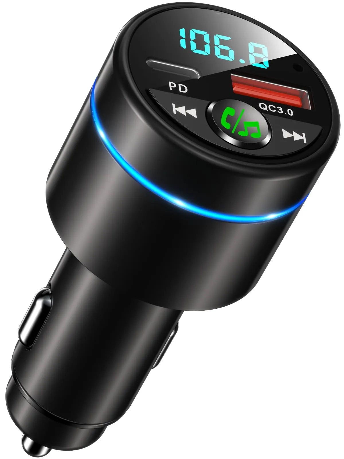 Mohard Bluetooth 5.3 Auto Trasmettitore FM Adattatore BC61 in Metallo - immagine 1