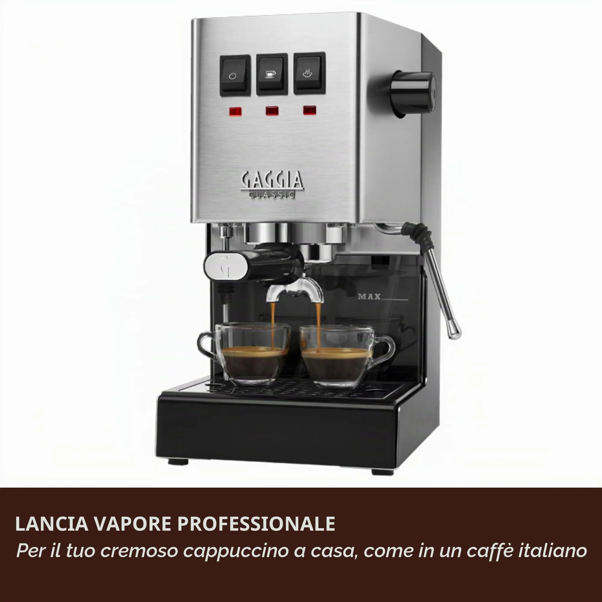 Gaggia Classic Evo Macchina Espresso Manuale Inox - immagine 3