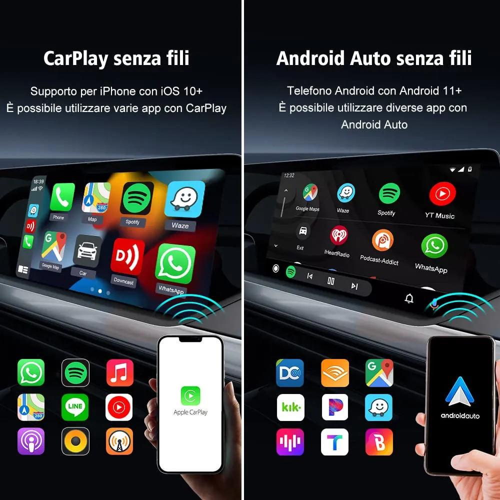 Carlinkit 5.0 2-in-1 Wireless CarPlay and Android Auto Adapter, Version 2026, CPC200-2air - immagine 2