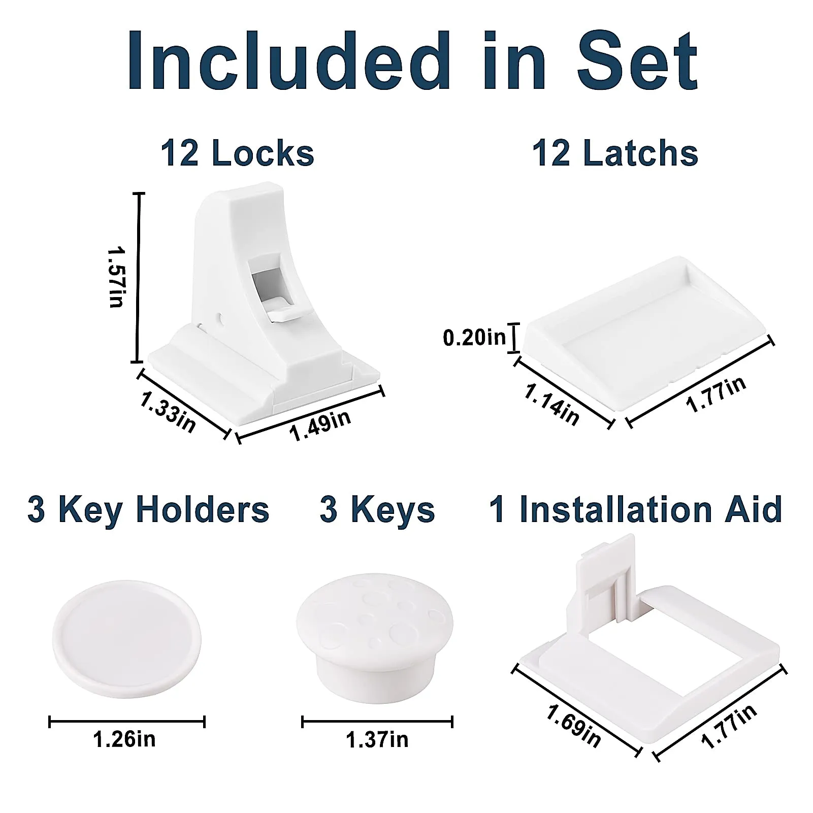 Jewan Blocca Cassetti per Bambini, Serrature Magnetiche di Sicurezza, 12 Serrature + 3 Chiavi - immagine 2