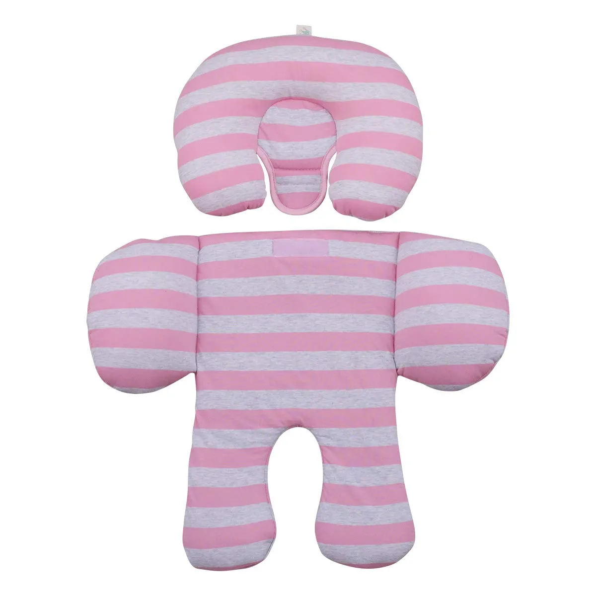JYOKO Kids Riduttore Antiallergico Universale per Ovetto, Passeggino e Navicella, 100% Cotone, Pink Island, Supporto per Testa e Corpo - immagine 6