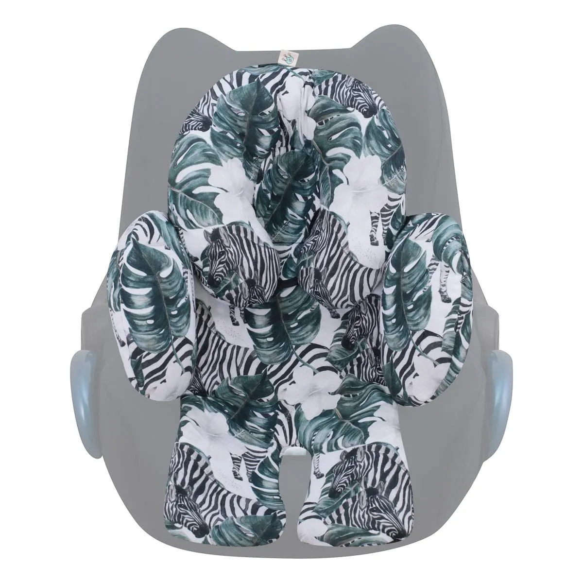 JYOKO Kids Riduttore Antiallergico Universale per Ovetto, Passeggino e Navicella in Cotone - Zebra, Supporto per Testa e Corpo - immagine 1