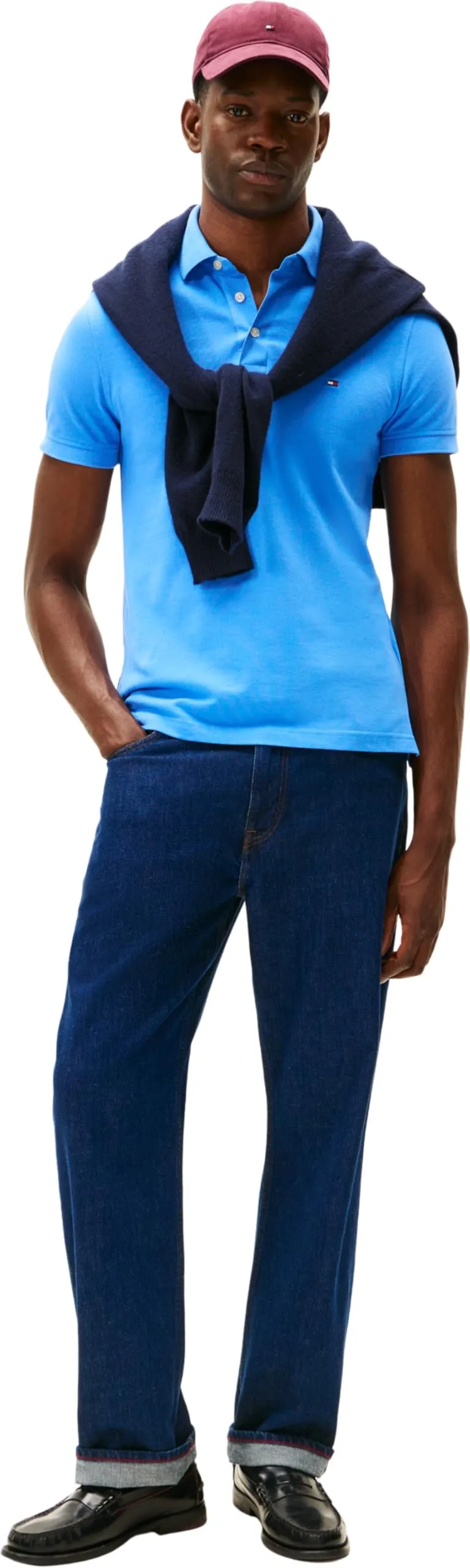 Tommy Hilfiger 1985 Polo Slim Fit Uomo - Blu (Blue Spell), S - immagine 5