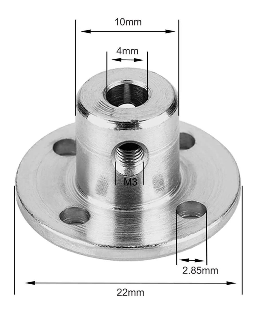 winwill Flange Coupling Connector con Guida Rigida, 4 mm, 4 Pezzi - immagine 3