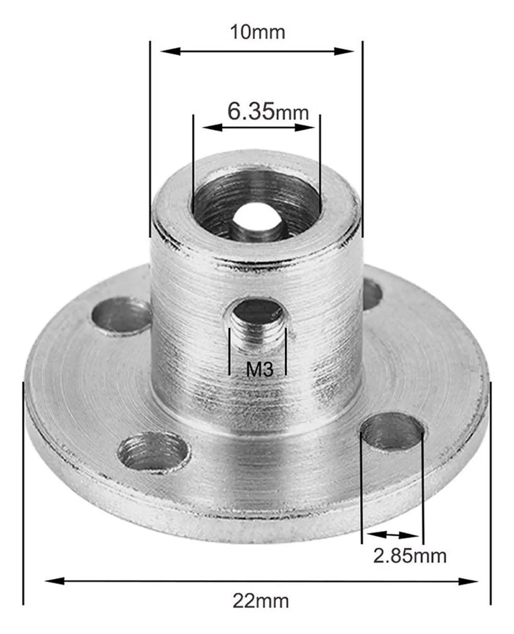 Winwill Flange Coupling Connector con Guida Rigida 6,35 mm per Motori Modellini Radiocomandati, Set da 4 - immagine 2