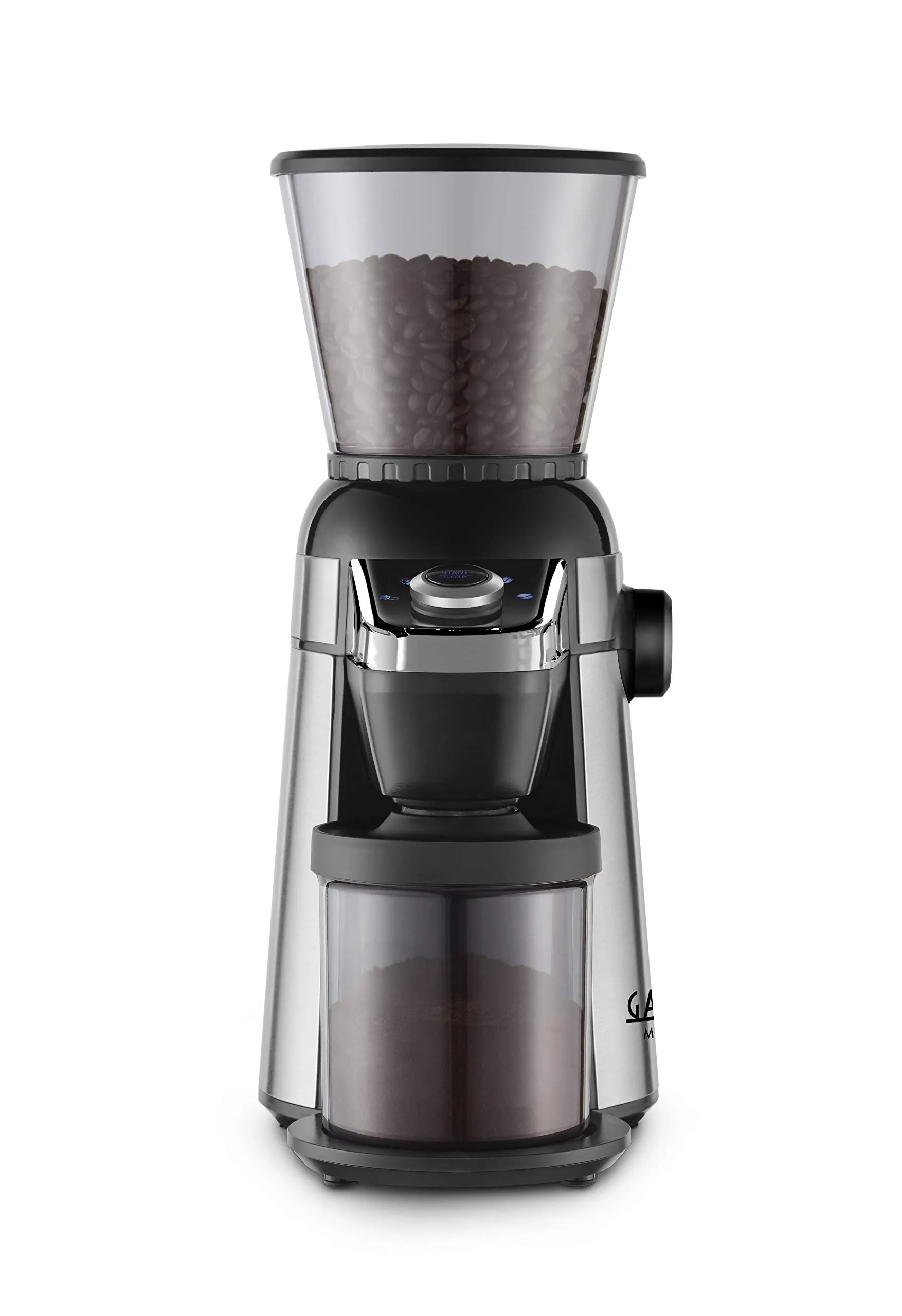 Gaggia RI8123/01 MD15 Macinino per Caffè in Grani, Macine Coniche in Acciaio Inox, 15 Opzioni di Macinatura e Timer Digitale, Nero/Acciaio Inox - immagine 1