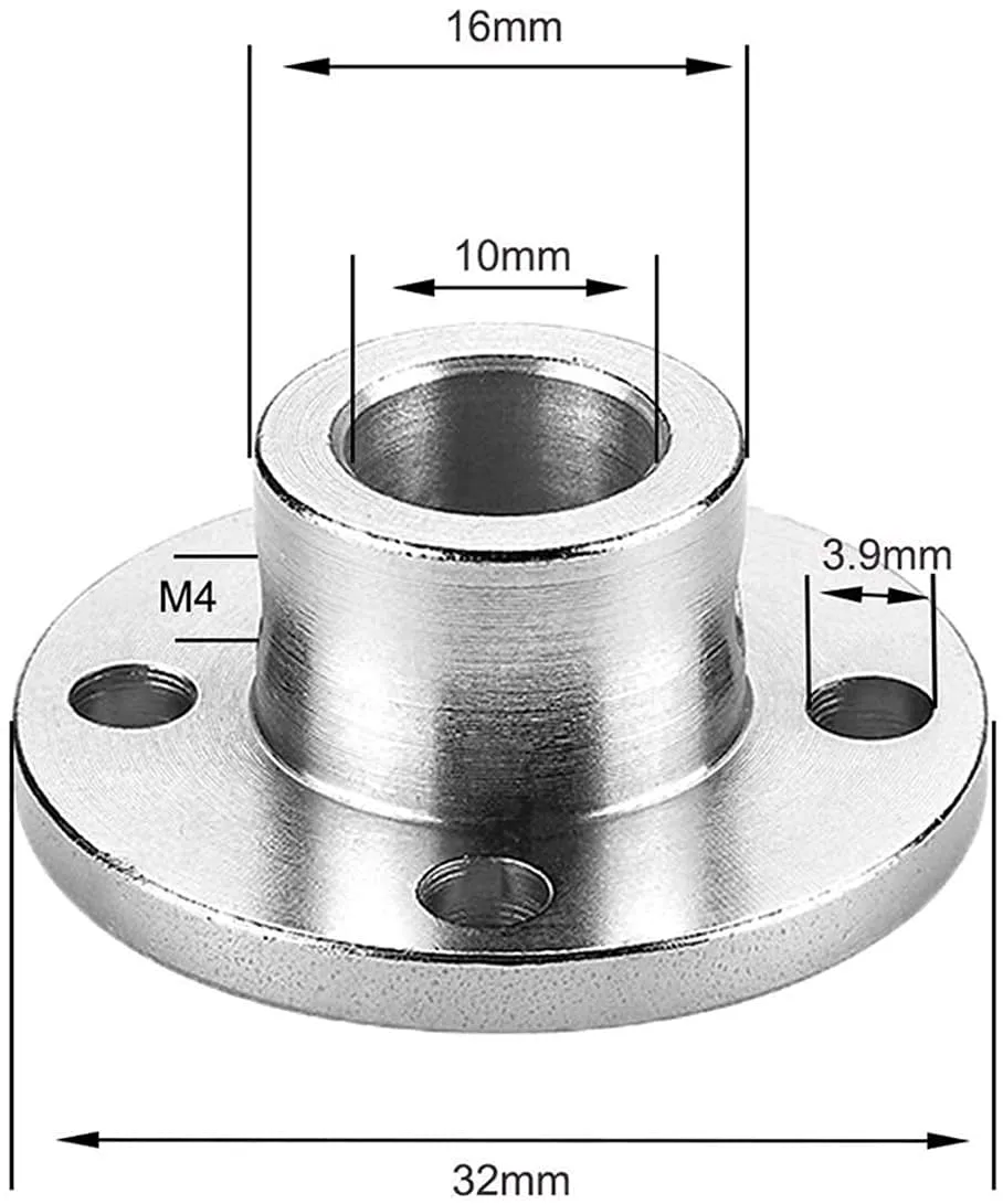 winwill Connettore di accoppiamento a flangia 10mm, 4 pezzi, per motori RC modello - immagine 2