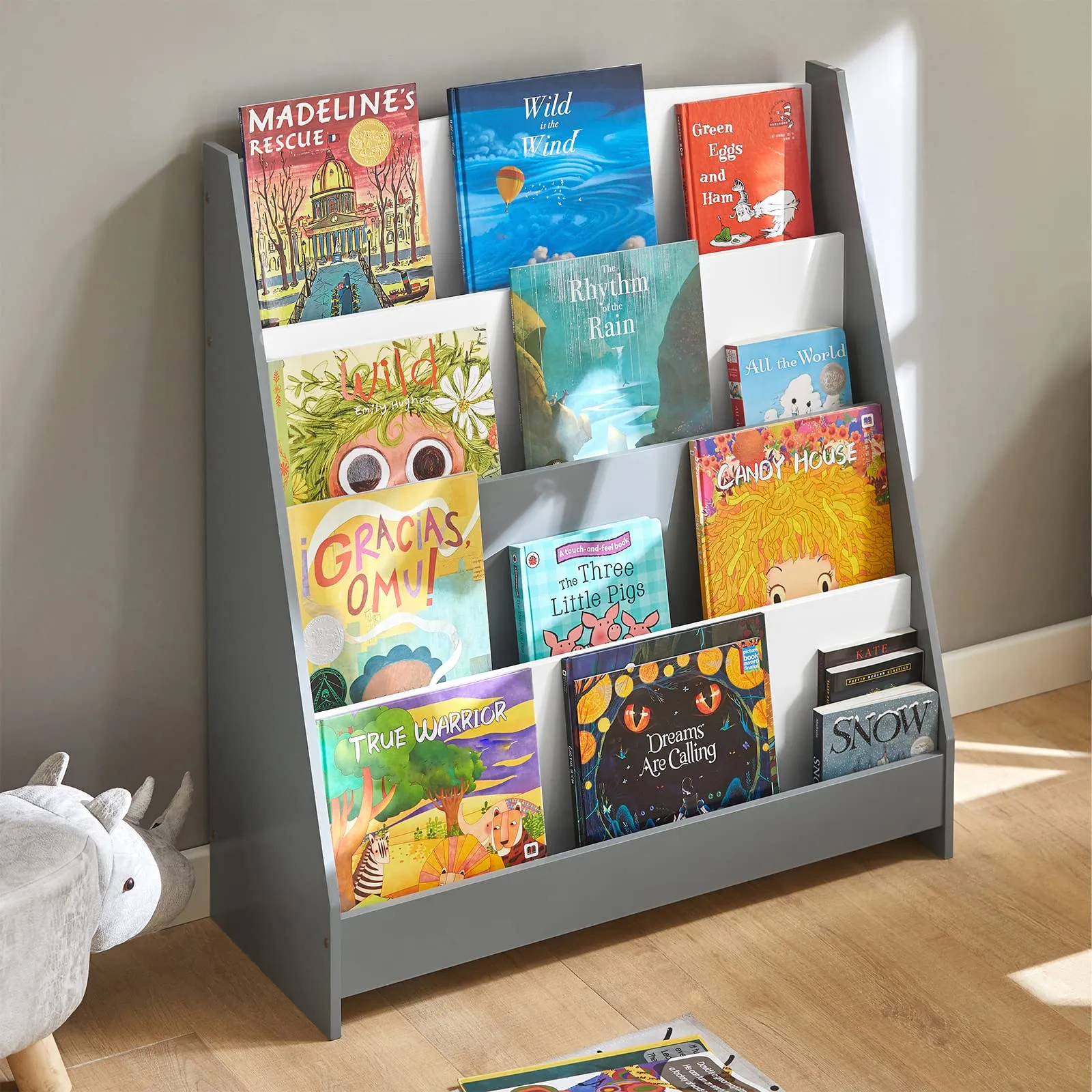 SoBuy Libreria Montessoriana per Bambini a 4 Ripiani 80x30x88 cm - immagine 2