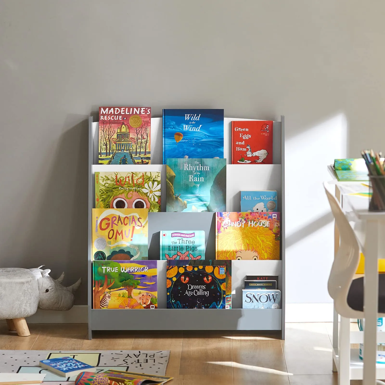 SoBuy Libreria Montessoriana per Bambini a 4 Ripiani 80x30x88 cm - immagine 4
