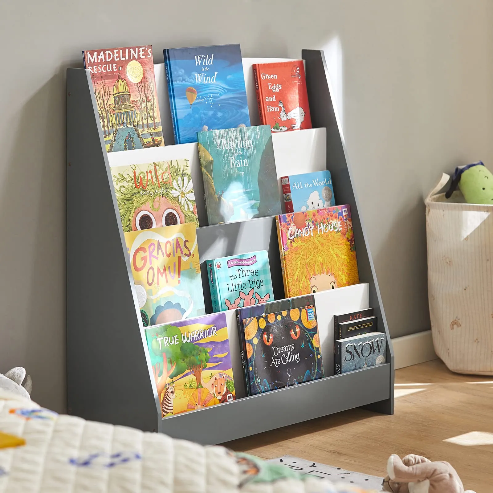 SoBuy Libreria Montessoriana per Bambini a 4 Ripiani 80x30x88 cm - immagine 5