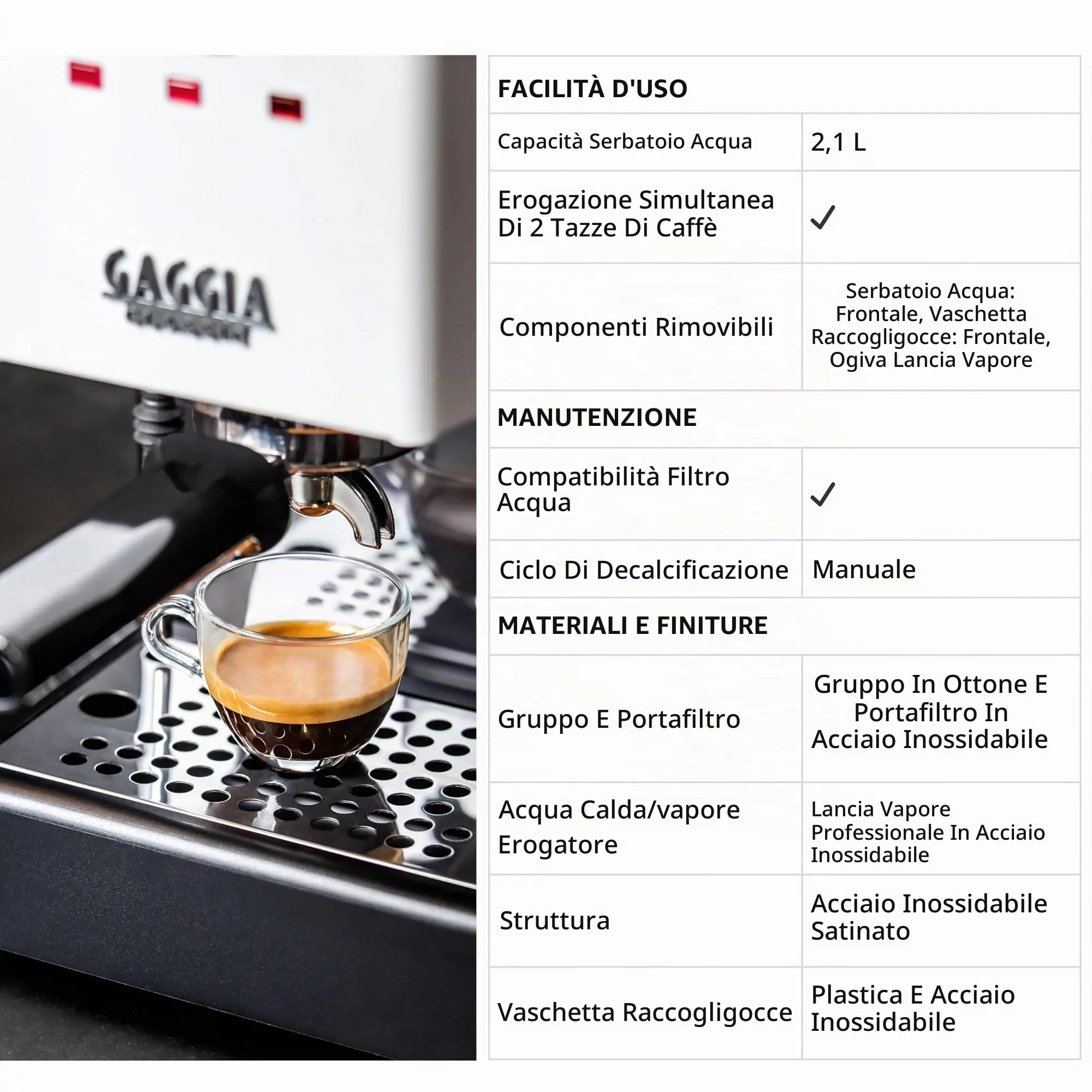 Gaggia Classic Evo RI9481/13 Bianco - immagine 6