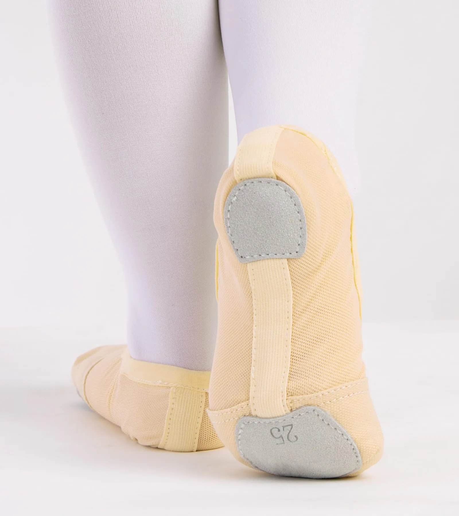 Aiseyi Scarpe da balletto per bambina in pelle e tela, Albicocca, 28 EU - immagine 2