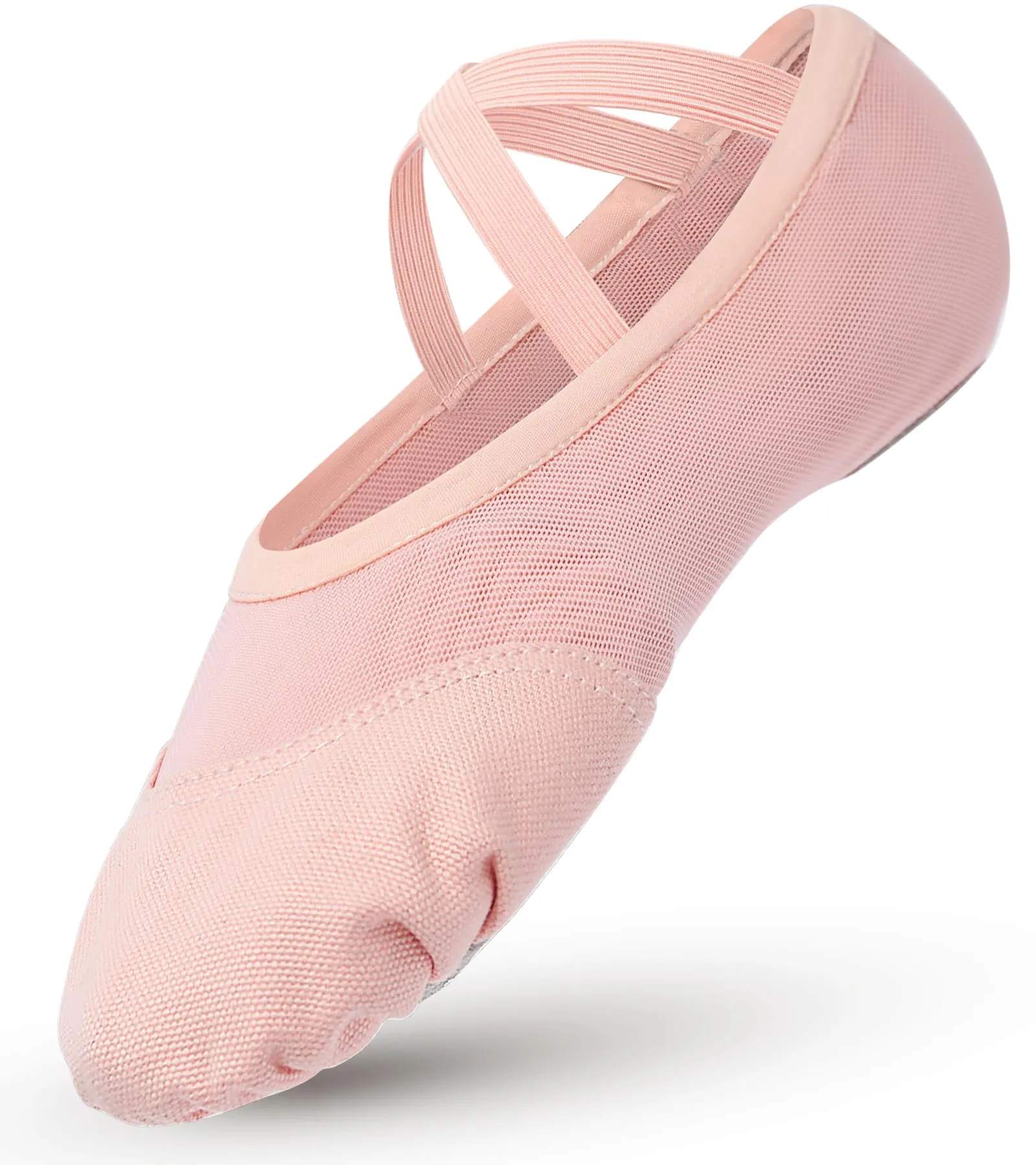 Aiseyi Scarpette Danza Classica Mezze Punte in Tela e Mesh Rosa EU 43 - immagine 1