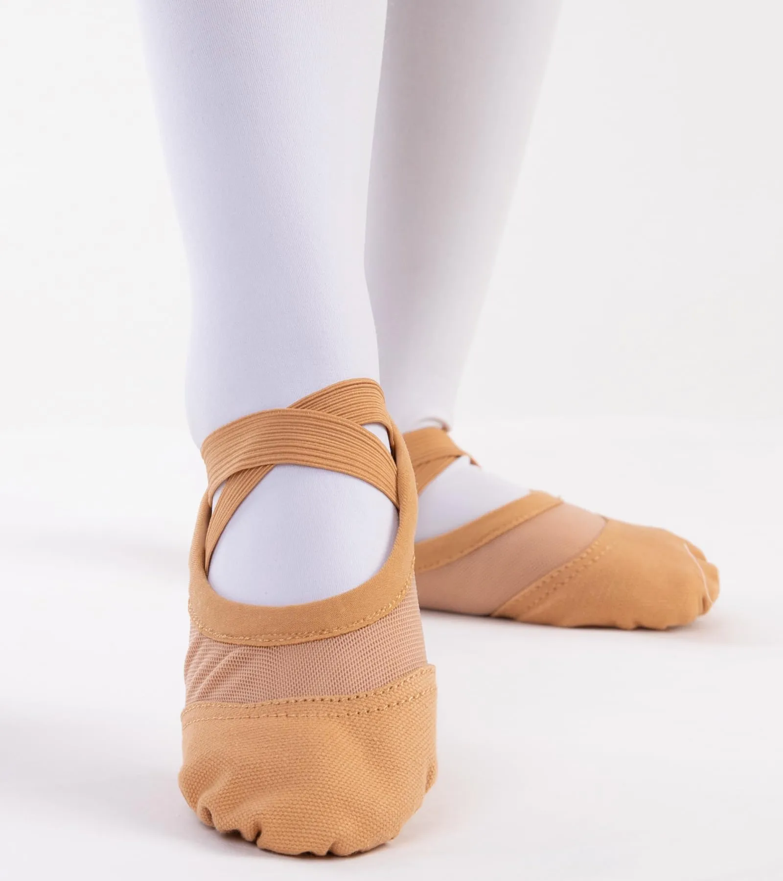 Aiseyi Scarpe da balletto per bambina in pelle e tela, marrone, 29 EU - immagine 2