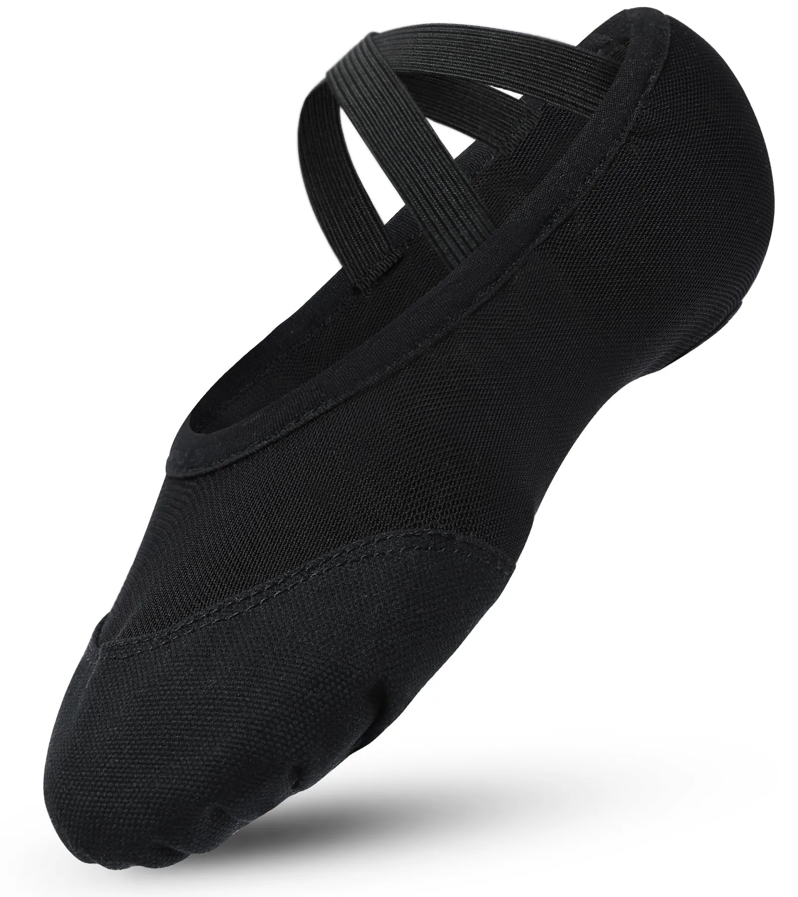 Aiseyi Scarpette Danza Classica Mezze Punte in Tela e Mesh, Nero, EU 38 - immagine 1