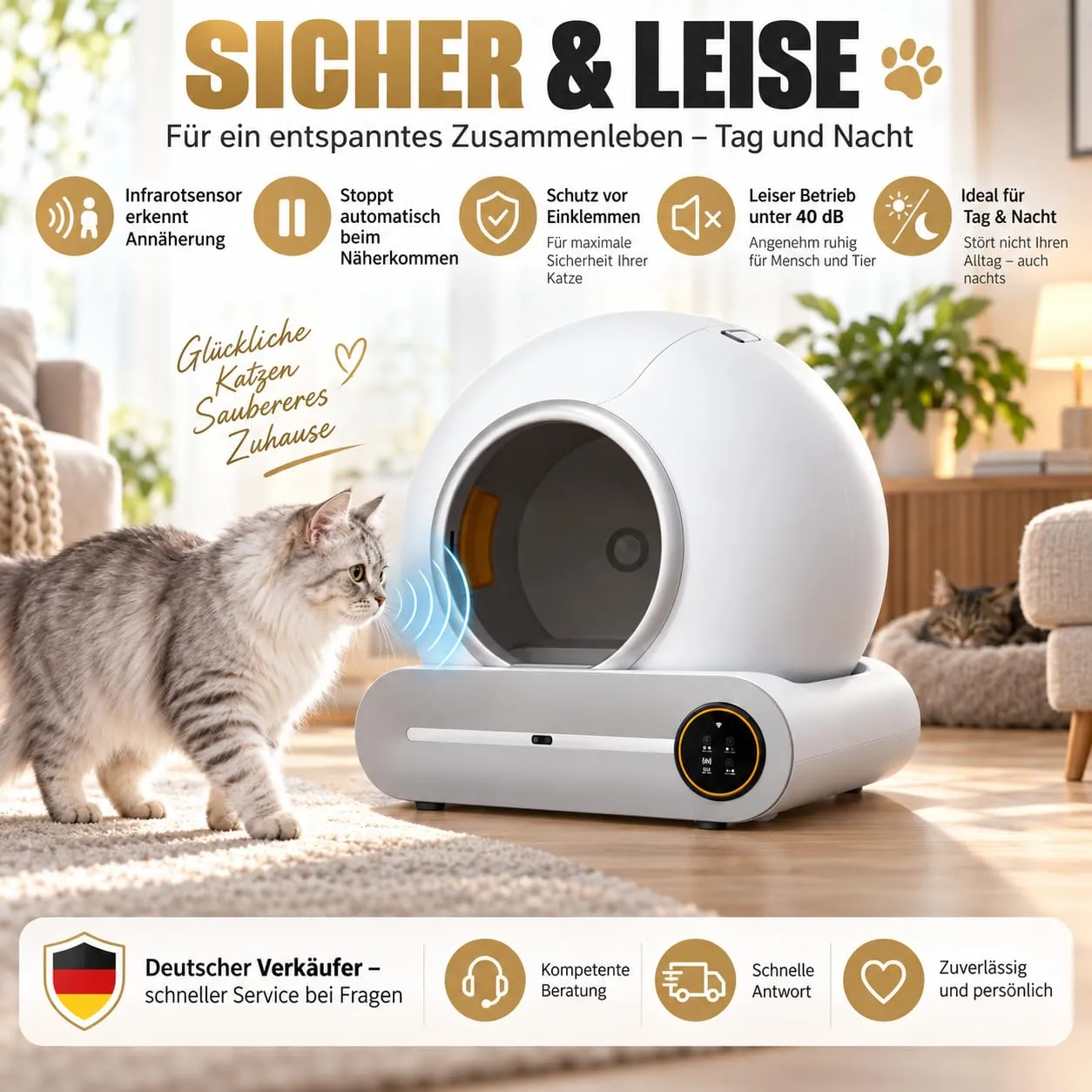 RMAN Lettiera Gatto Autopulente Intelligente - immagine 3