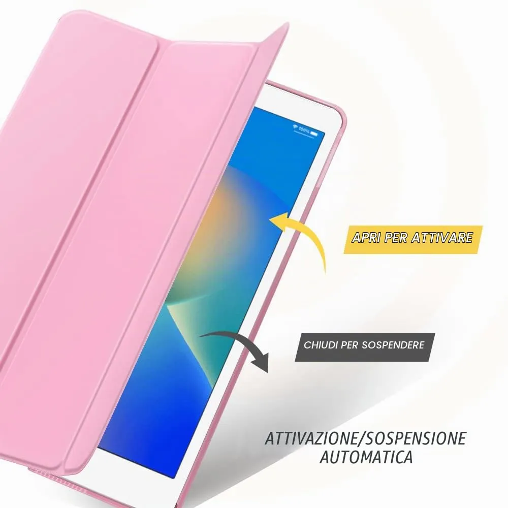 MoKo Cover for iPad 9th/8th/7th Gen 10.2 inch (2021/2020/2019), Fiore Rosa - immagine 5