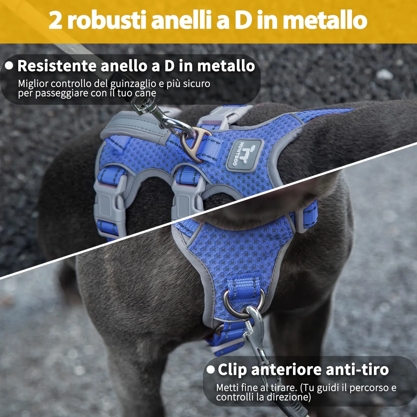 Huntboo Pettorina per Cani No Escape, Regolabile per Cani di Piccola Taglia - immagine 5