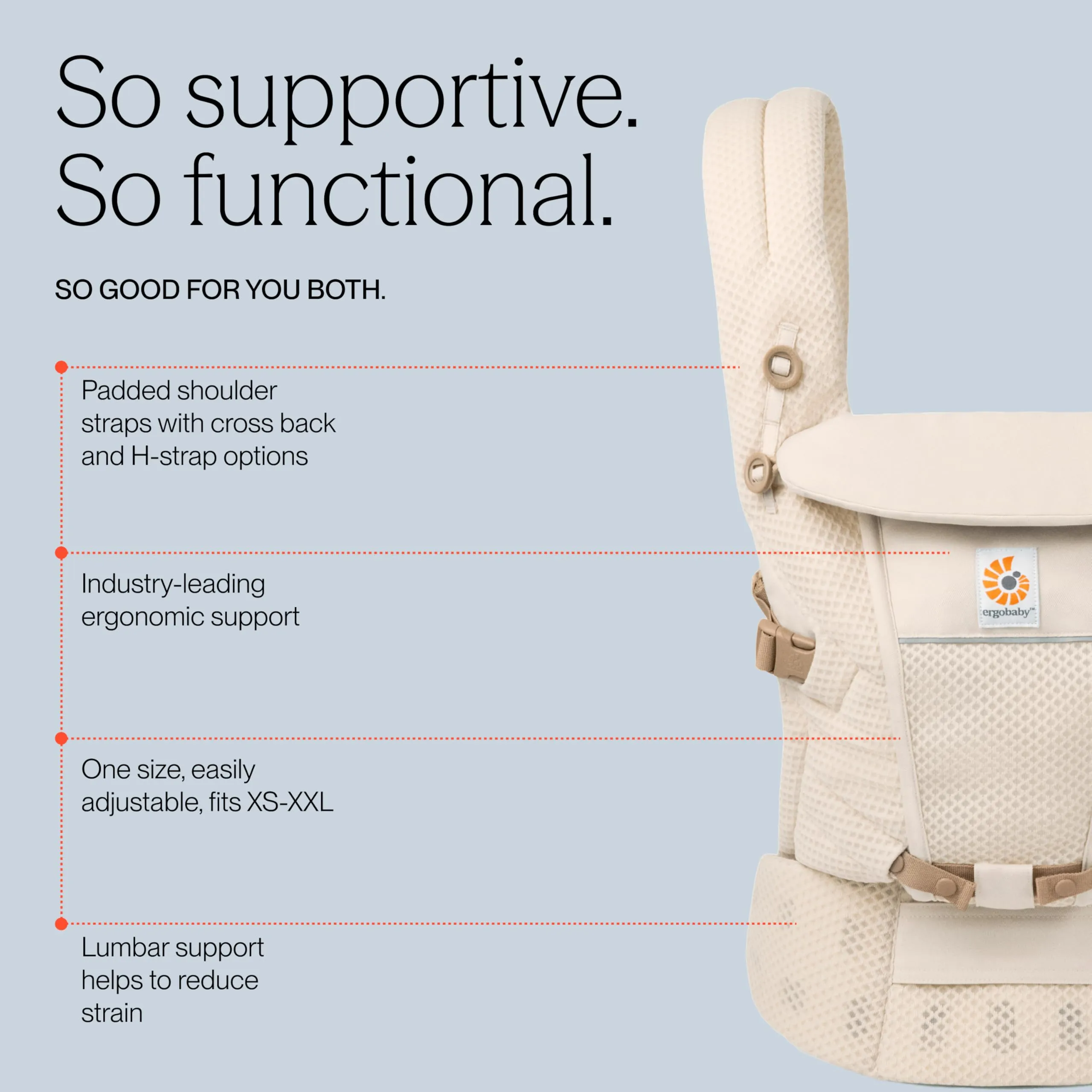 Ergobaby Adapt Marsupio per Neonati e Bambini 0-48 Mesi - immagine 4