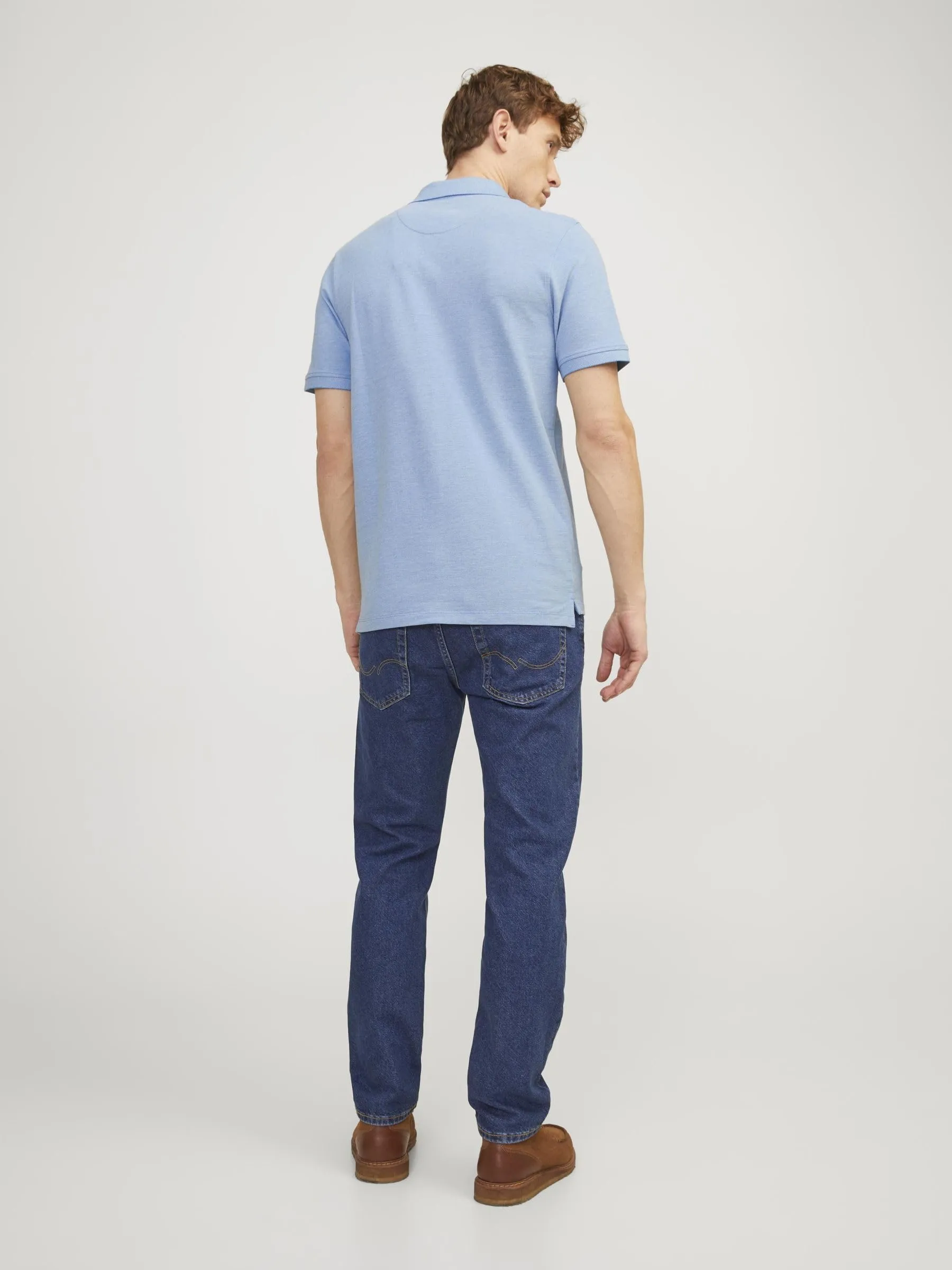 Jack & Jones Jjepaulos Polo SS Noos Maglietta, Pacific Coast, L Uomo - immagine 3