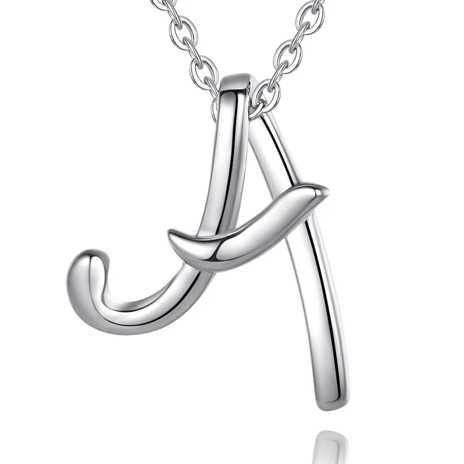 EUDORA Harmony Ball Collana Iniziale Argento Sterling 925, Ciondolo Personalizzato Lettere Alfabeto, Catena 45 cm - immagine 1