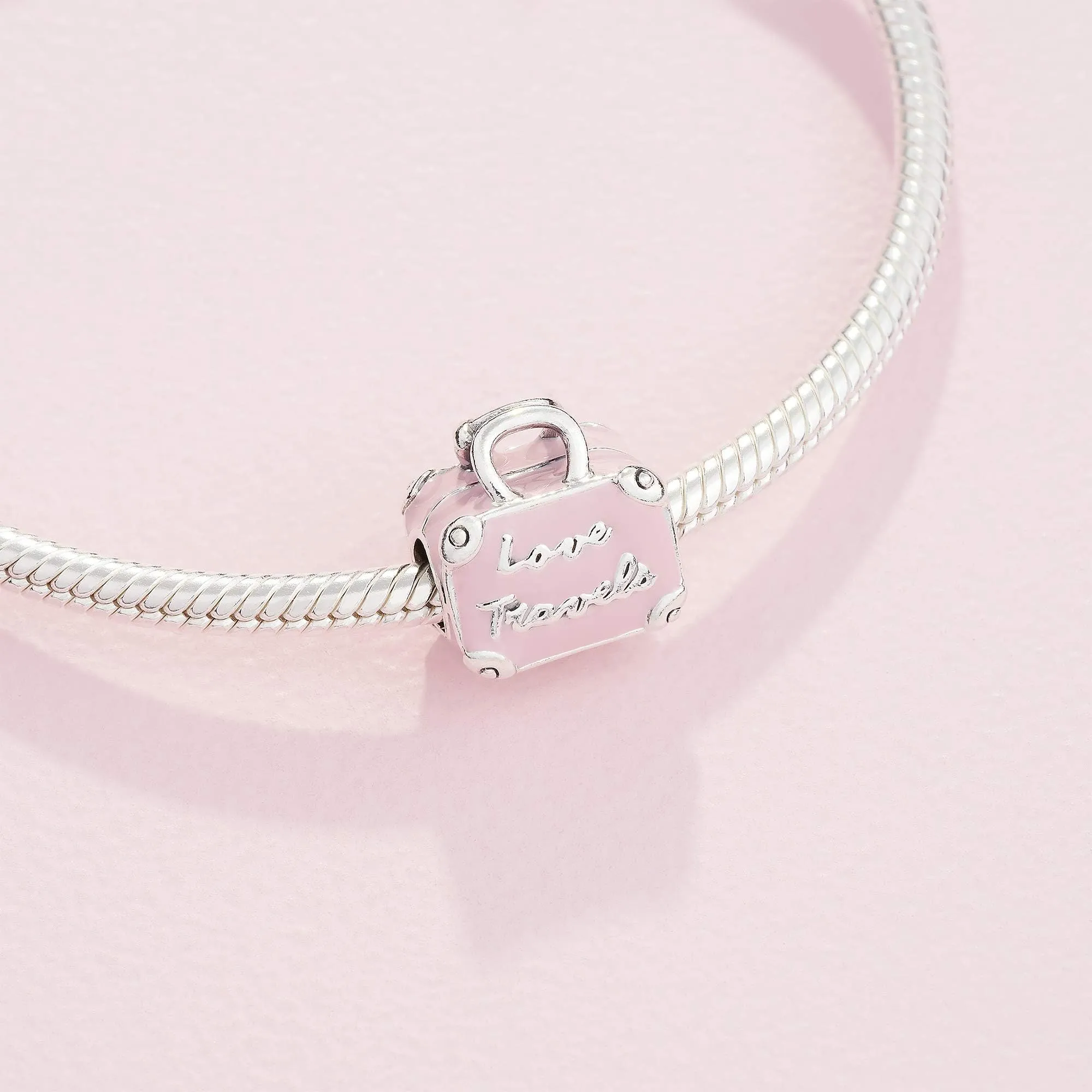 Pandora Ciondolo in argento con valigia e smalto rosa - immagine 5