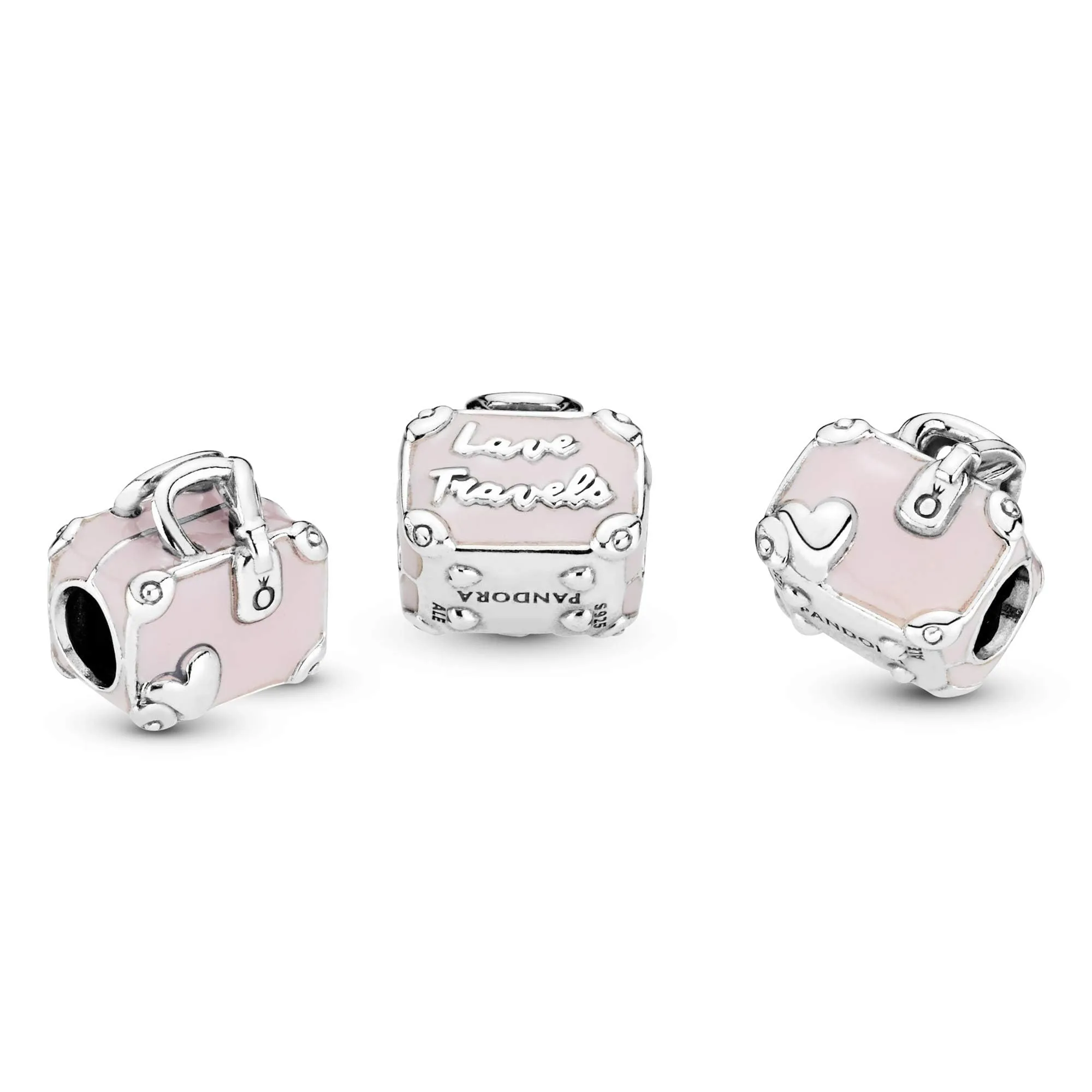 Pandora Ciondolo in argento con valigia e smalto rosa - immagine 7