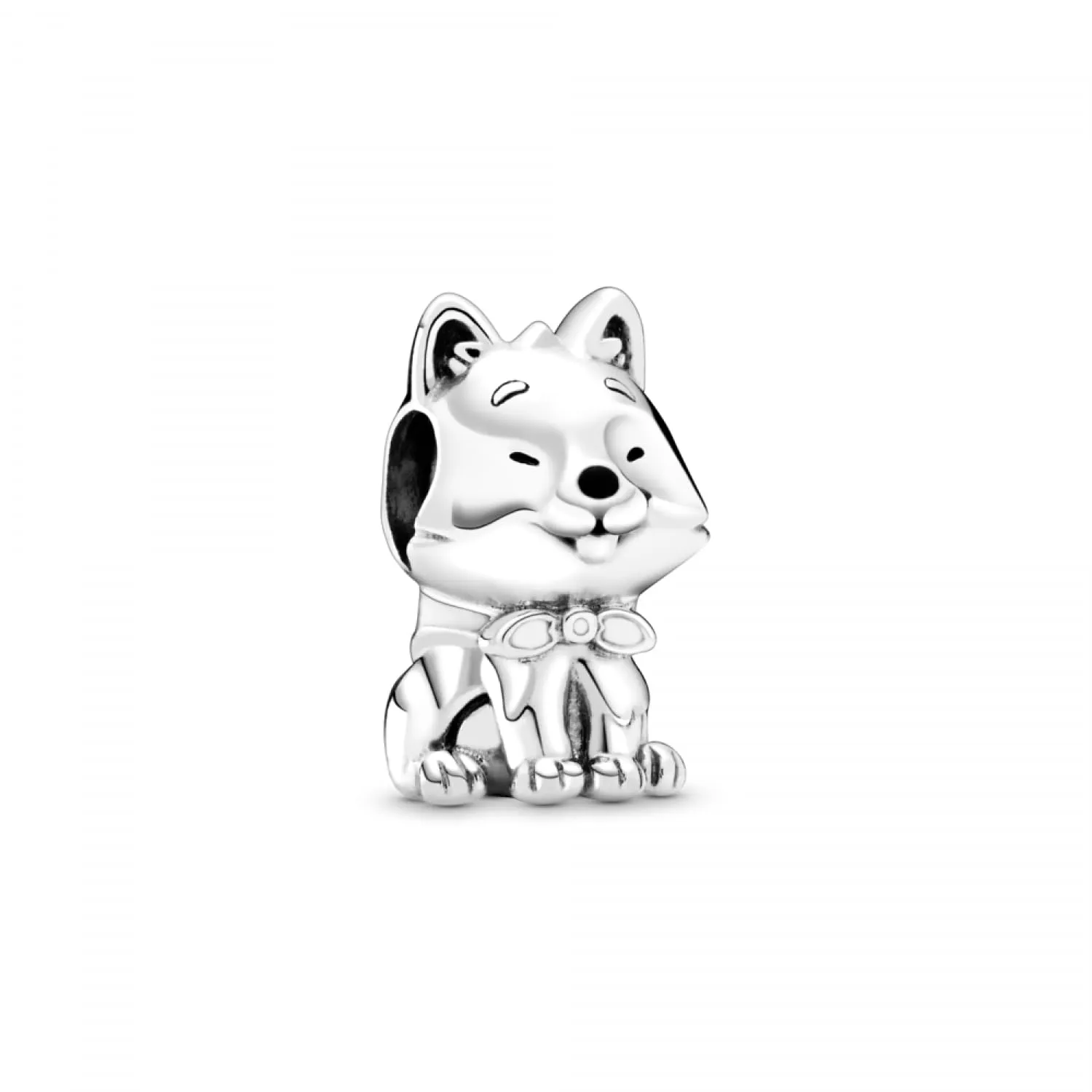 Pandora Ciondolo Cane Akita Inu in Argento Sterling con Smalto Bianco, Rosso e Nero - immagine 1