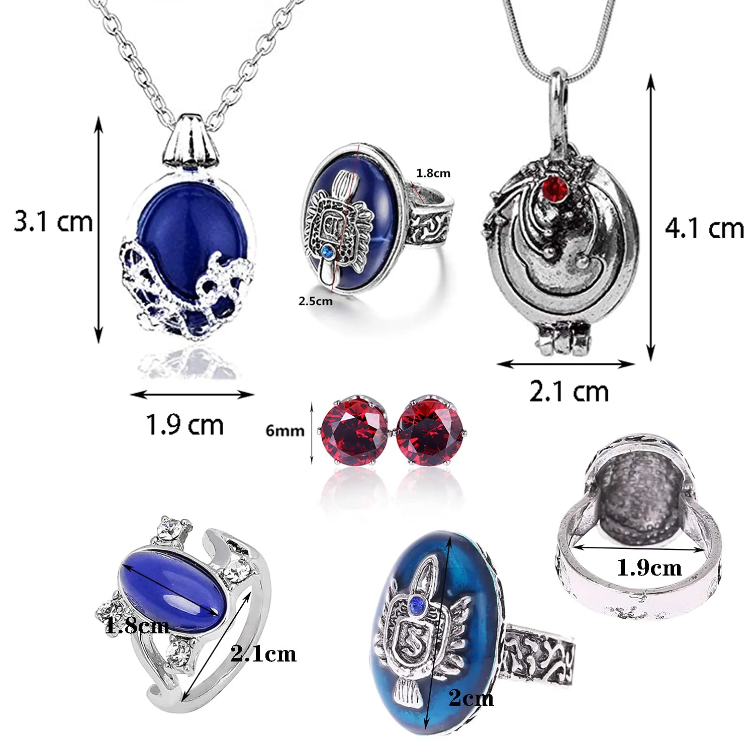 YouU Set di Gioielli Vampire Diaries Elena Gilbert Katherine e Damon Salvatore, 5 Pezzi - immagine 2