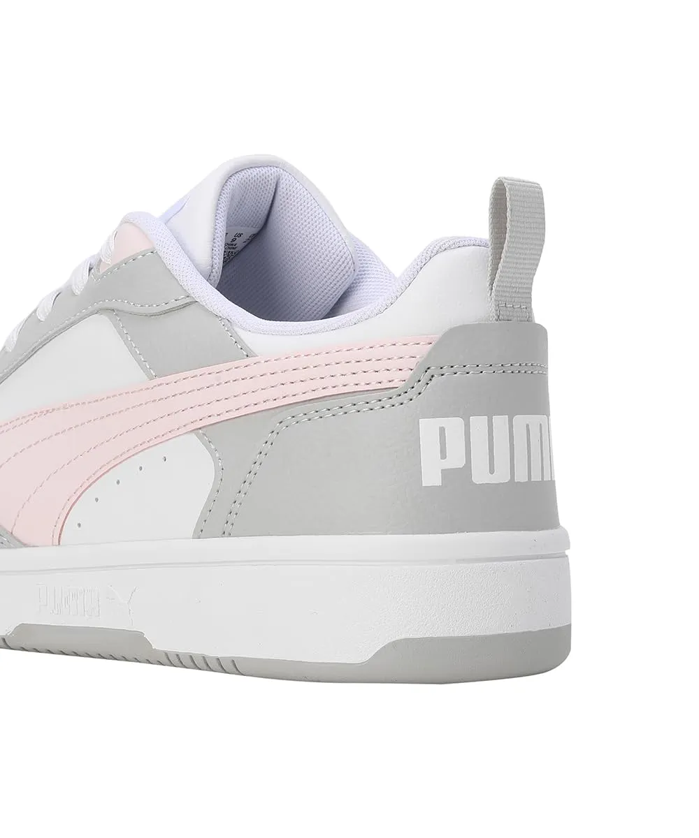Puma Rebound V6 Low Sneaker Unisex, White Frosty Pink Cool Light Grey, 40 EU - immagine 4