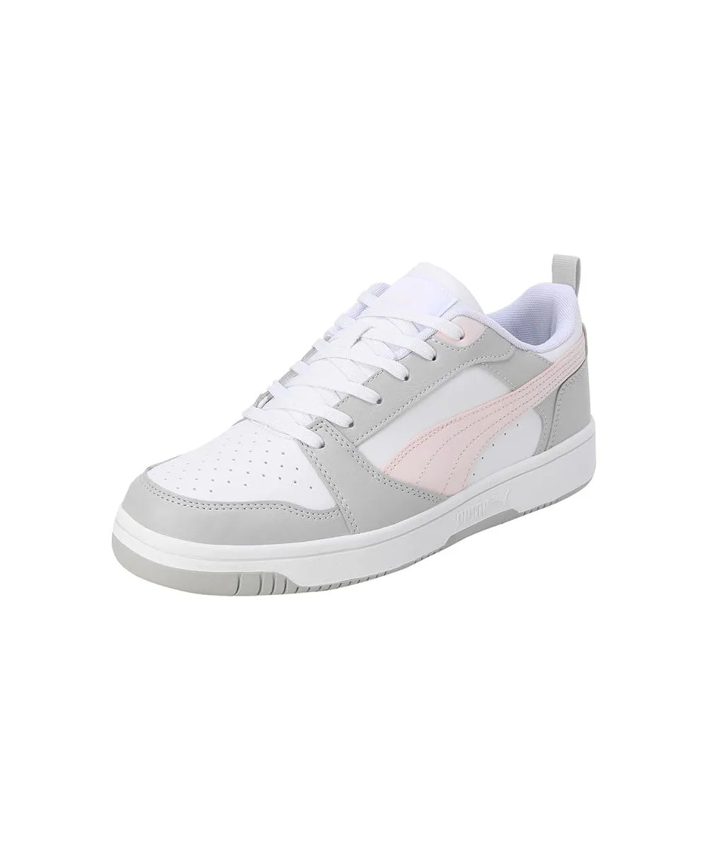 Puma Rebound V6 Low Sneakers, White Frosty Pink Cool Light Grey, 39 EU - immagine 1