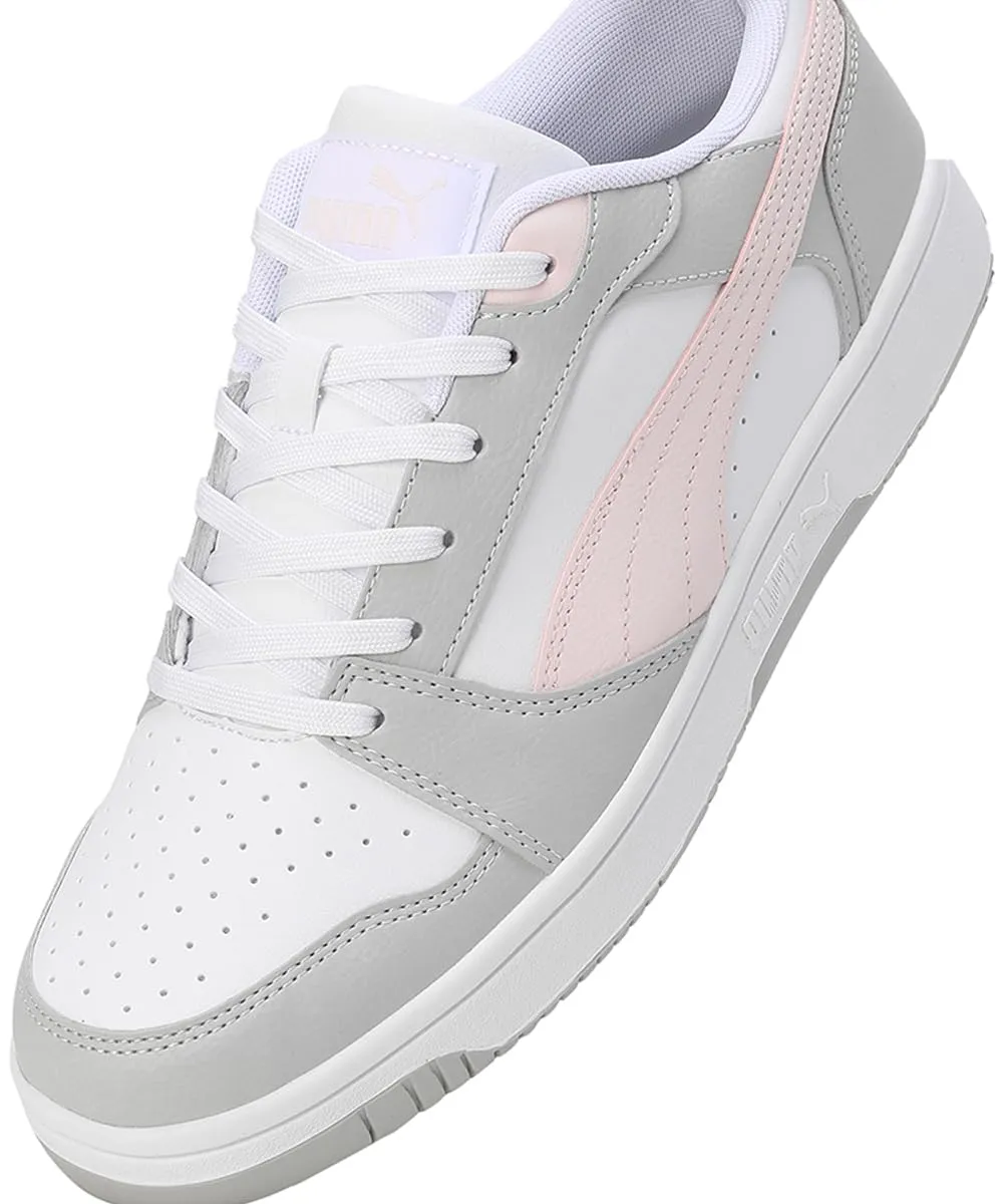 Puma Rebound V6 Low Sneakers, White Frosty Pink Cool Light Grey, 39 EU - immagine 7