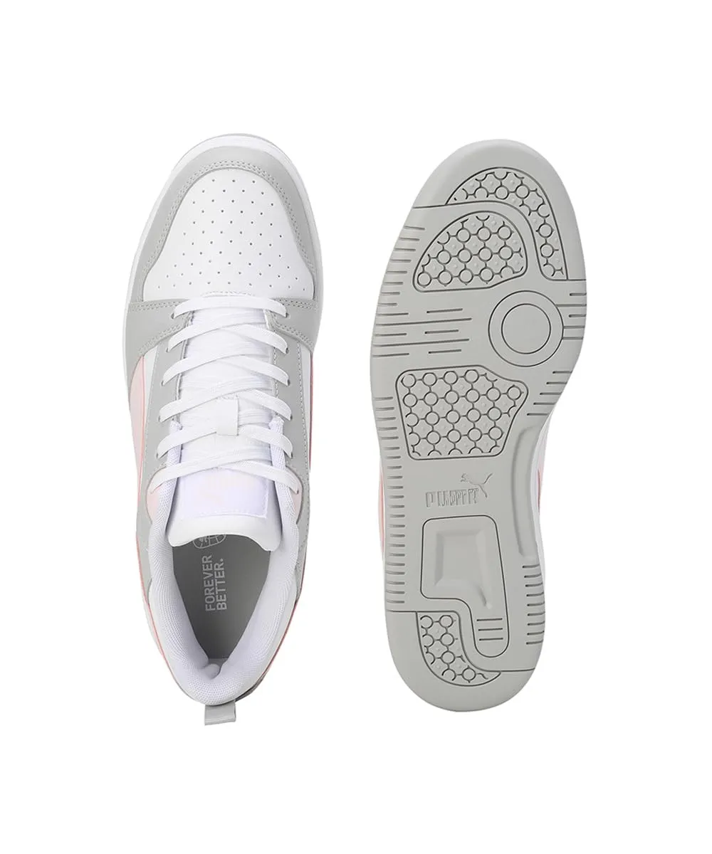 PUMA Rebound V6 Low Unisex Sneaker - White Frosty Pink Cool Light Grey, 37 EU - immagine 6