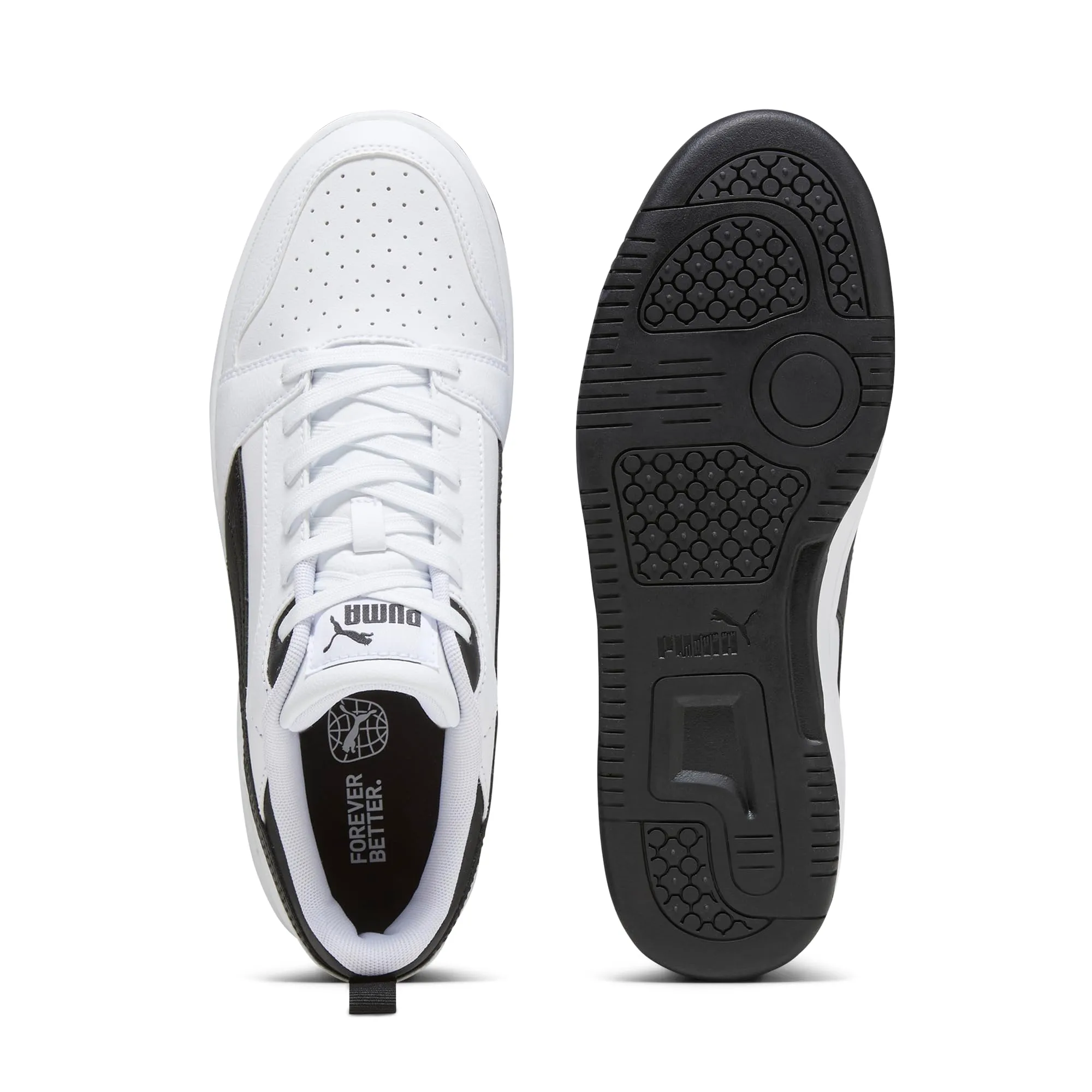 Puma Rebound V6 Low Sneakers, White Black Black, 42.5 EU - immagine 8