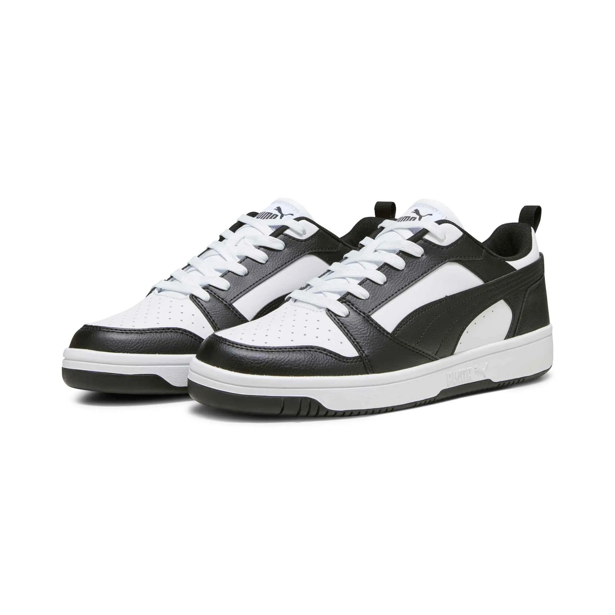 PUMA Rebound V6 Low Sneaker Unisex - White Black White, 40.5 EU - immagine 8