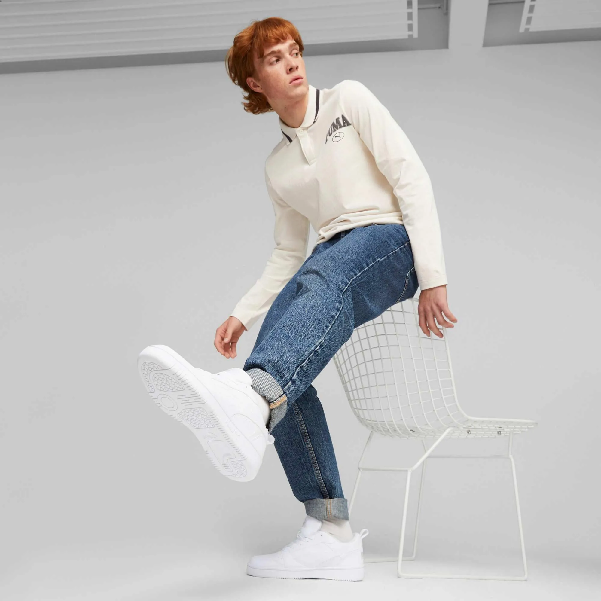 PUMA Rebound V6 Low Sneaker Unisex, White Cool Light Gray, 41 EU - immagine 2