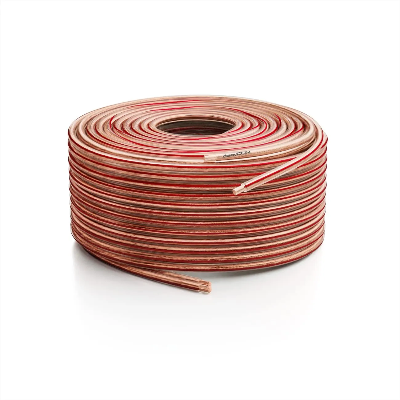deleyCON 10m Cavo Altoparlante 2x 2,5 mm² OFC Rame Trasparente MK5821 - immagine 5