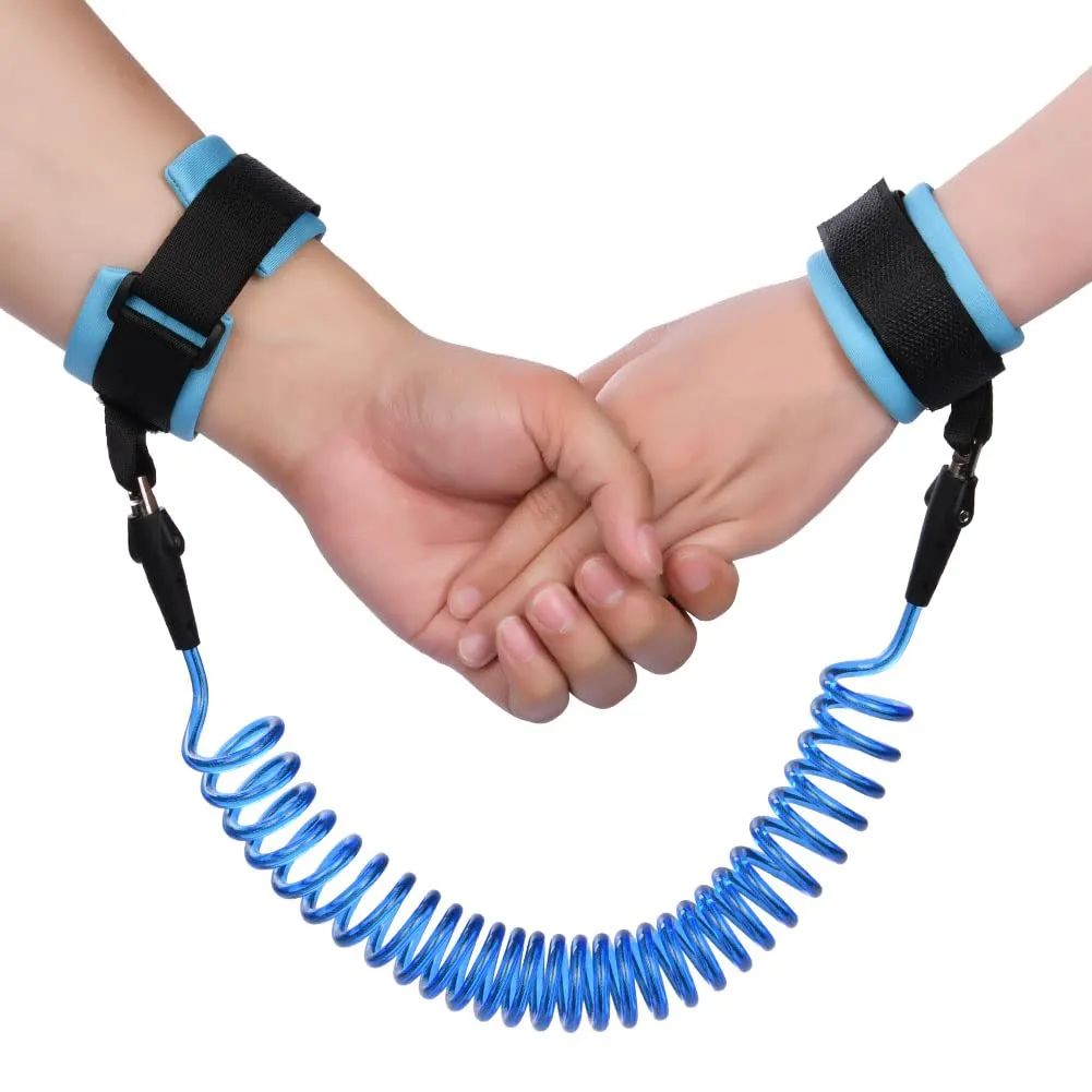 Aomig Bracciale Sicurezza Bambino Anti-Perso, Guinzaglio Polso 2.5M, Blu - immagine 1