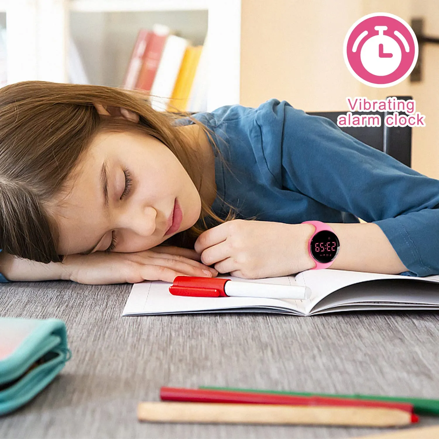 BEN NEVIS T66AA Orologio Digitale Fitness Tracker per Bambini e Ragazzi, Impermeabile, Silicone, Rosa - immagine 2