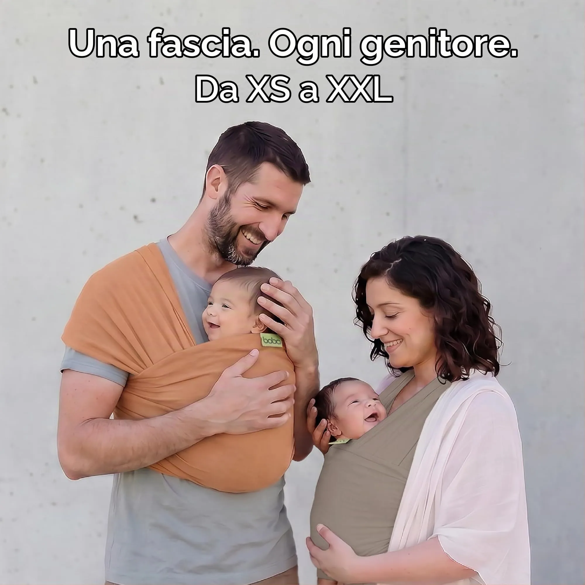Boba Fascia Porta Bebè Elastica in Cotone, Volpe - immagine 3