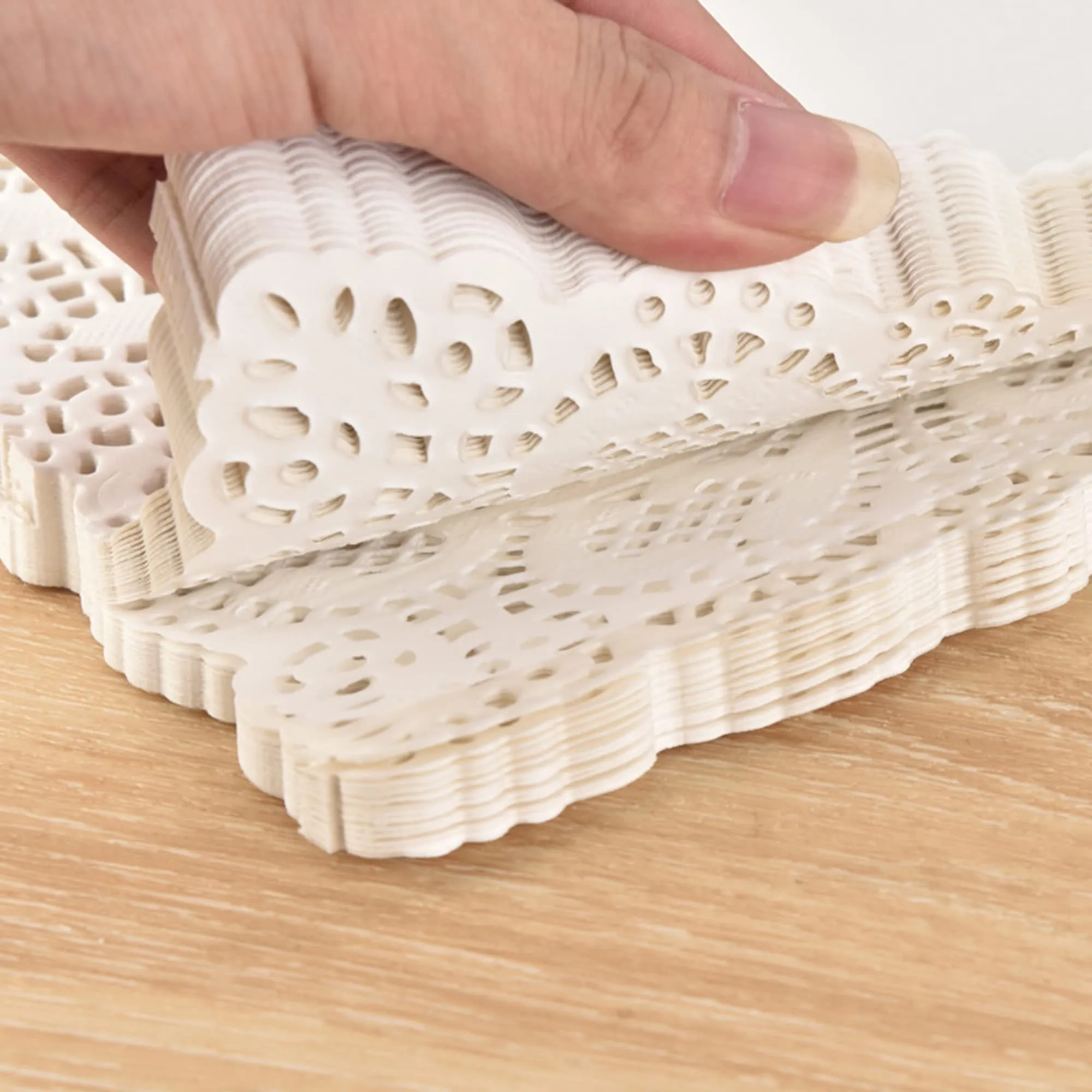 DXIA Sottotorta Rettangolo in Carta Pizzo, 23x16 cm, 140 Pezzi - immagine 9